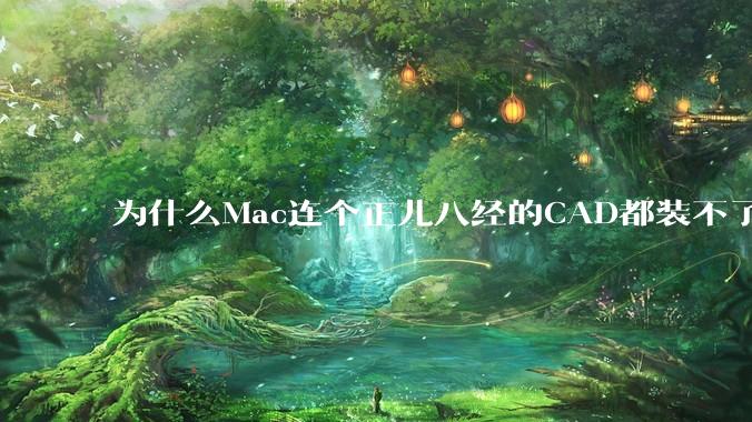 为什么Mac连个正儿八经的CAD都装不了还敢打着生产力的旗号？
