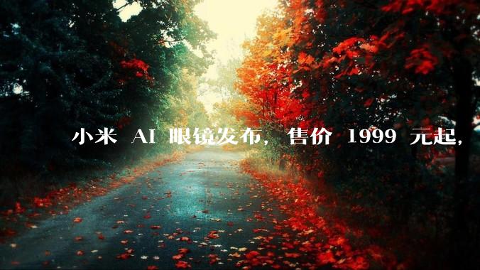 小米 AI 眼镜发布，售价 1999 元起，有哪些功能亮点？你看好其市场前景吗？
